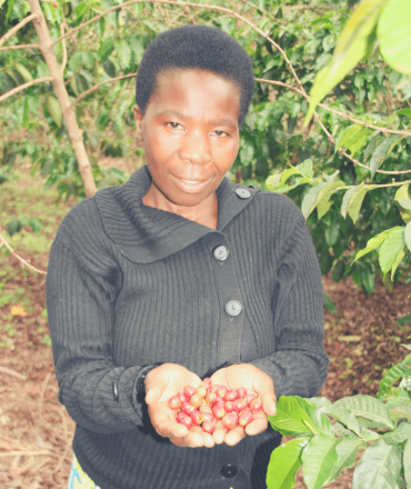 Besuch in der Kaffee-Kooperative: Celine Mukanterina