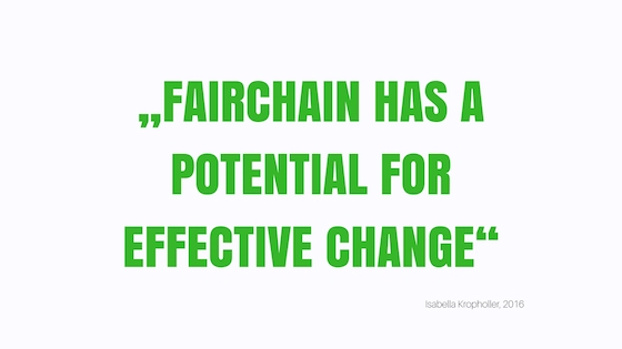 Fairchain has a potential for effective change