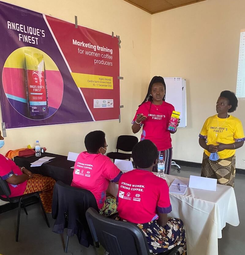 Marketing Training für die Produzentinnen von Angelique's Finest in Kigali, Ruanda