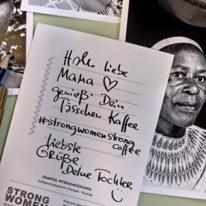 Grußkarte mit handgeschriebenen Text